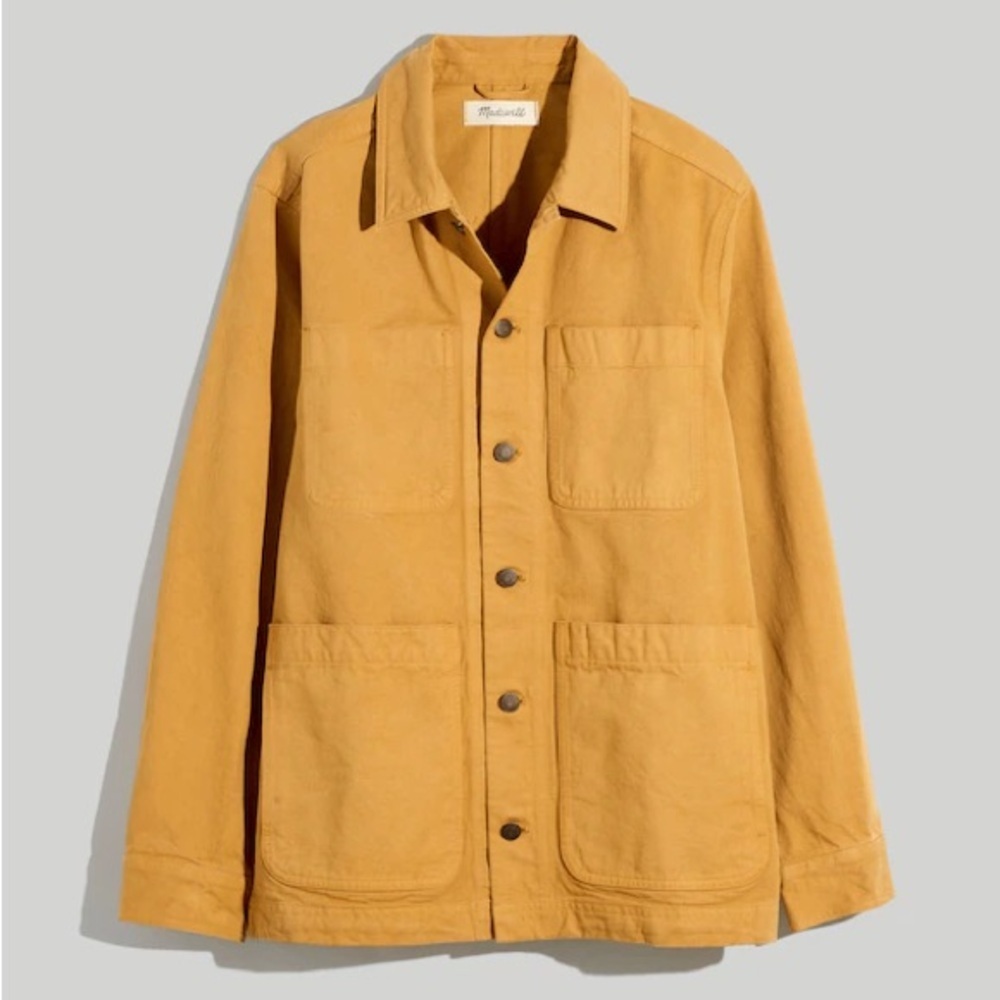 Madewell Garment-Dyed Canvas Chore Jacket in Golden Oak - XL